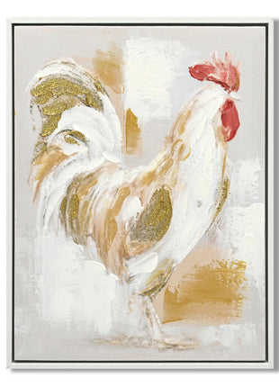 Leinwandbild «Huhn 3» mit Holzrahmen 32 × 42 cm – Handgemalt