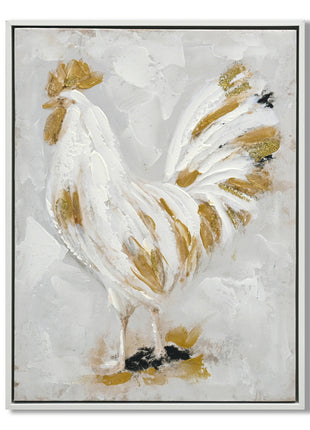 Leinwandbild «Huhn 4» mit Holzrahmen 32 × 42 cm – Handgemalt