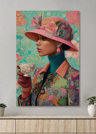 Glasbild «Elegante Frau» 110 × 160 cm – Ansicht 2