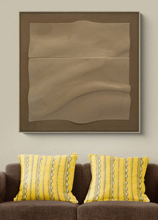 3D-Wanddekoration «Braune Wellen» 100 × 100 cm – Ansicht 2