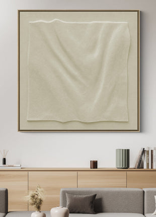 3D-Wanddekoration «Beige Wellen» 100 × 100 cm – Ansicht 2