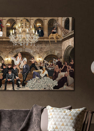 Glasbild «Mafia im Casino» 120 × 80 cm (Art. GLAS080120C-803) – Ansicht 2