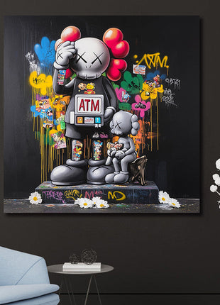 Glasbild «Geldautomat» 80 × 80 cm – Ansicht 2