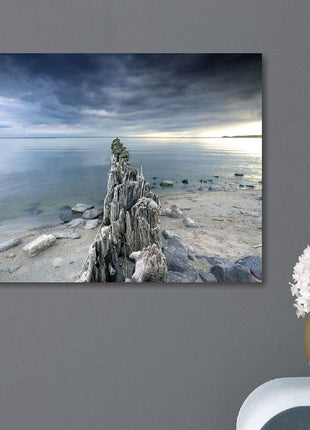 Glasbild «Wellenbrecher» 80 × 120 cm – Ansicht 2