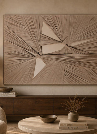 Ölgemälde «Gewebt 1» 100 × 150 cm mit Rahmen