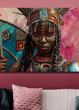 Glasbild «Afrikanische Frau» 120 × 80 cm – 3D-Relief – Ansicht 2