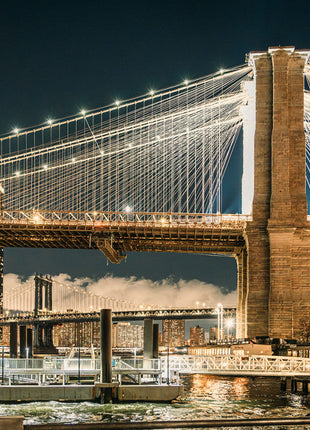 Glasbild «Brooklyn Bridge» 120 × 80 cm – 3D-Relief