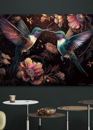 Glasbild «Küssende Kolibris» 110 × 160 cm – Ansicht 2