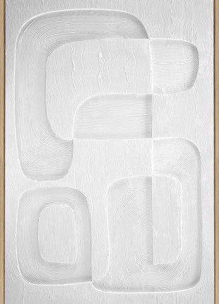 3D-Wanddekoration «Organisch Weiss» 80 × 120 cm (Art. TH0087)
