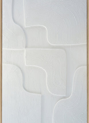 3D-Wanddekoration «Organisch Weiss» 80 × 120 cm (Art. TH0086)