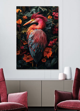 Glasbild «Kunstvolle Vögel» 80 × 120 cm – 3D-Relief – Ansicht 2