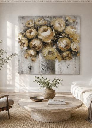 Ölgemälde «Blumen» 120 × 120 cm