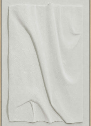 3D-Wanddekoration «Weisse Wellen» 80 × 120 cm