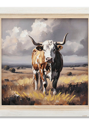 Leinwandbild «Kuh 1» mit Holzrahmen 40 × 40 cm – Handgemalt
