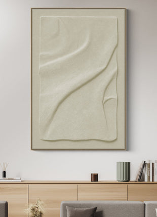 3D-Wanddekoration «Beige Wellen» 80 × 120 cm – Ansicht 2